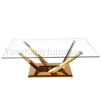 Sièges en verre rectangulaires modernes uniques de la table de salle à manger 8 pour la famille