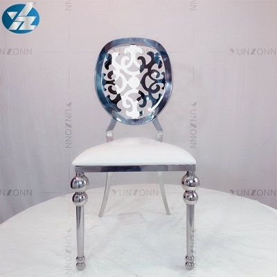 Dos rond dinant artistique de chaise avec l'acier inoxydable de style de démontage de conception de fleur