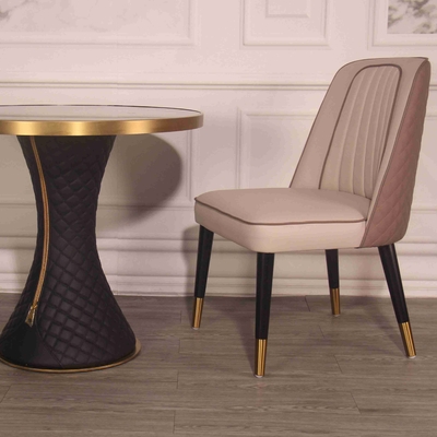 Éponge élastique d'unité centrale de chaise de dos en bois solide d'hôtel la haute a capitonné des chaises de salle à manger