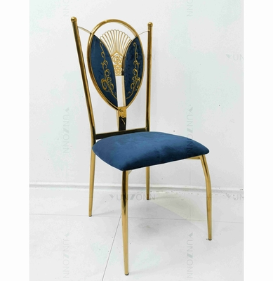 Chaises de salle à manger à dos élevé chaises de cuisine rembourrées cadre métallique étudiant