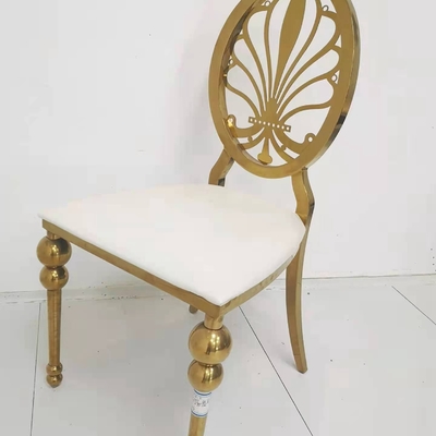 Chaise de salle à manger en or de luxe moderne haut de gamme pour la salle de banquet de l' hôtel