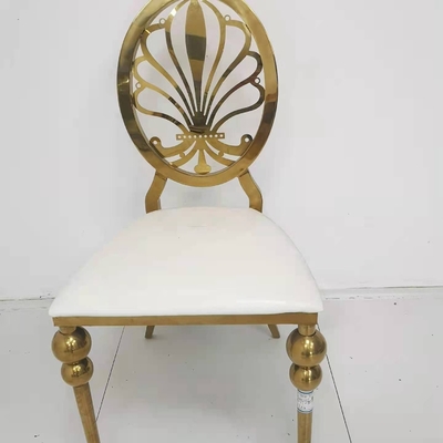 OEM l'épousant de luxe élégant W50xD65xH92cm de chaise d'acier inoxydable d'or