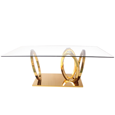 Tableau est-ouest de Dublin Intersected Circle Rectangular Dining de meubles