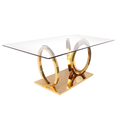 Tableau est-ouest de Dublin Intersected Circle Rectangular Dining de meubles