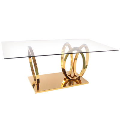 Tableau est-ouest de Dublin Intersected Circle Rectangular Dining de meubles