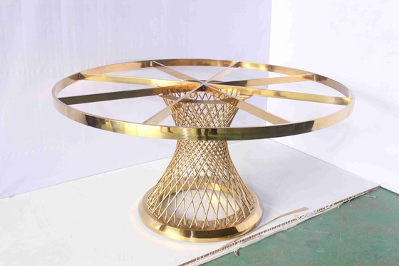 La table de salle à manger ronde supérieure en verre a placé la taille adaptée aux besoins du client par meubles d'hôtel