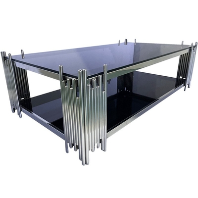 Commercialisation en gros de table basse de qualité supérieure Table basse moderne de luxe en marbre miroir Set de table rectangulaire Centre