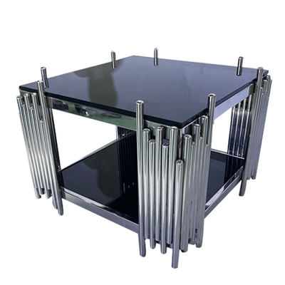 Meubles de luxe en verre moderne Table à thé élégant 50 cm Longueur Pour la décoration de la maison