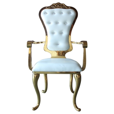 L'or nuptiale solides solubles de chaise de douche de fauteuil de luxe encadrent pour la réception d'événement d'hôtel