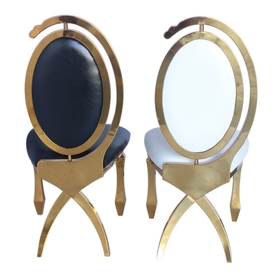 Banquet moderne dinant le cadre en cuir d'acier inoxydable de couverture de velours de chaise