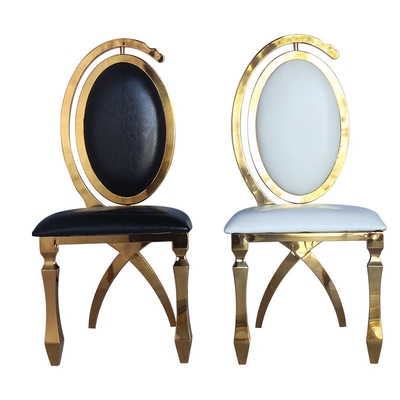 Banquet moderne dinant le cadre en cuir d'acier inoxydable de couverture de velours de chaise