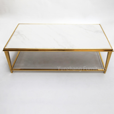 Cadre supérieur de marbre d'acier inoxydable de l'or 201 de Tableau de centre de rectangle
