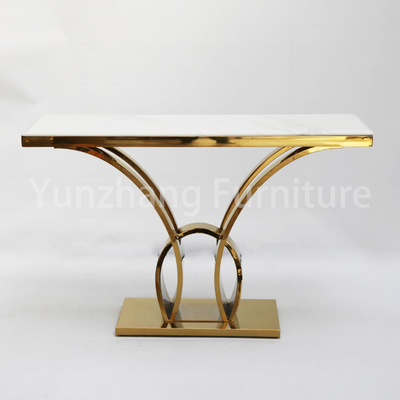 Ensemble de salon bas d'acier inoxydable de l'or 201 de Tableau de console de marbre de rectangle