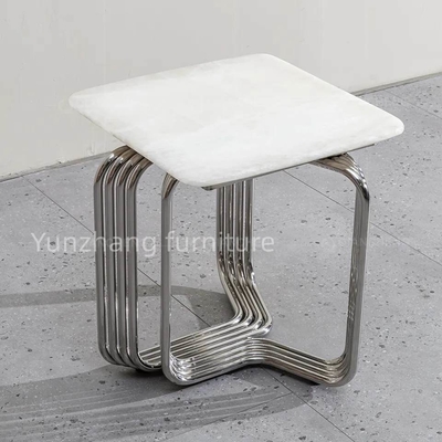 Appartement de balcon de pièce de Sofa Coffee Table For Living de Tableau carré de côté de tuyau d'acier petit