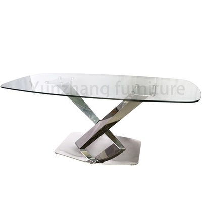 La grande chaise dinante supérieure en verre de Tableau place 36 po. de longueur