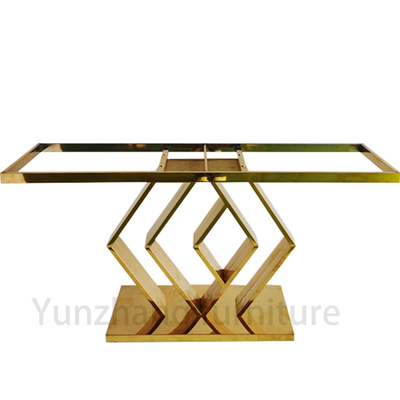 Table de console avec meubles d'hôtel en or
