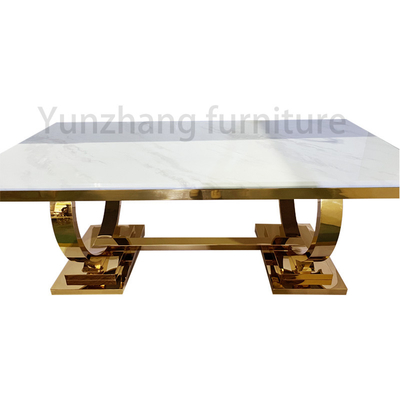 Tables de salle à manger modernes de luxe supérieures de marbre rectangulaires pour la maison et l'hôtel