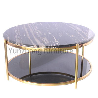 Table basse de centre de double couche, ensemble de Tableau de salon de l'acier inoxydable 201