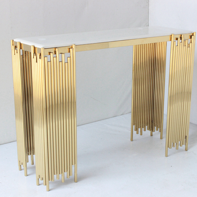 Console de style tube Table de décoration Table avec couleur or