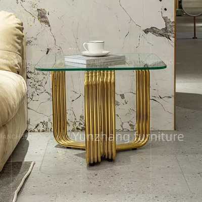 6 tables de salle à manger modernes de luxe de sièges avec les jambes en acier de verre trempé pour 8 personnes