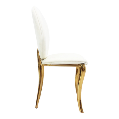 Style italien simple moderne de chaises à extrémité élevé de luxe légères en cuir de salle à manger dinant la chaise