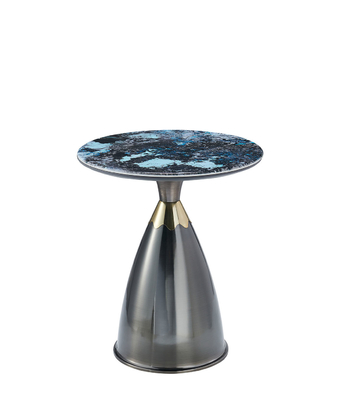 Table basse en verre moderne en acier inoxydable extensible tempérée table basse tournante dorée Meubles de salon