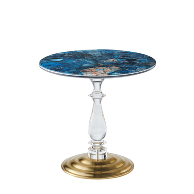 Meubles de salon de maison verre de thé café table d'appoint mobile haut