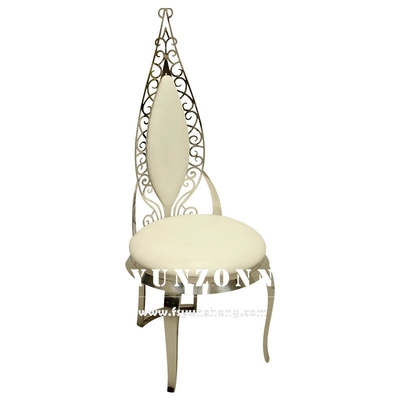 Velours en cuir l'épousant commercial de chaise de banquet d'acier inoxydable d'or