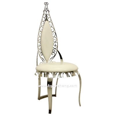 Velours en cuir l'épousant commercial de chaise de banquet d'acier inoxydable d'or