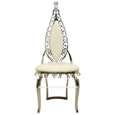 Velours en cuir l'épousant commercial de chaise de banquet d'acier inoxydable d'or