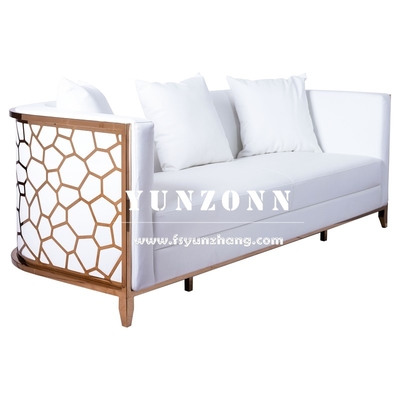 Couchette de luxe en acier inoxydable en or moderne Meubles salon Sofa en velours vert