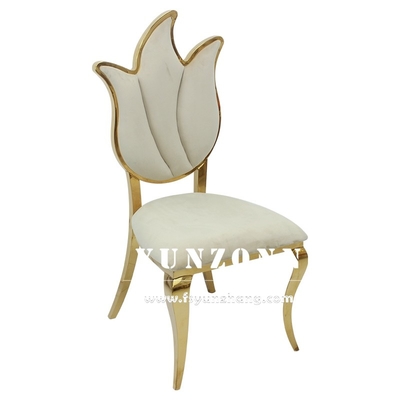 Chaise royale l'épousant arrière 49X56X107cm de meubles de chaise de conception de fleur haute
