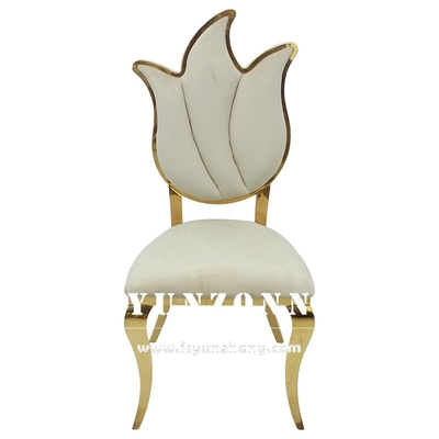 Chaise royale l'épousant arrière 49X56X107cm de meubles de chaise de conception de fleur haute
