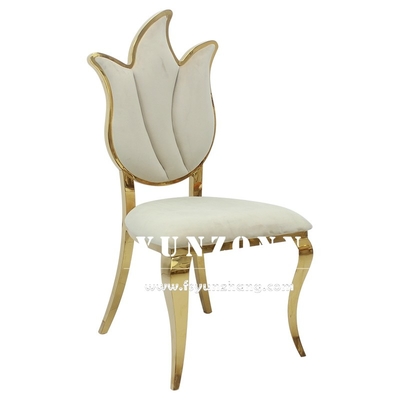 Chaise royale l'épousant arrière 49X56X107cm de meubles de chaise de conception de fleur haute