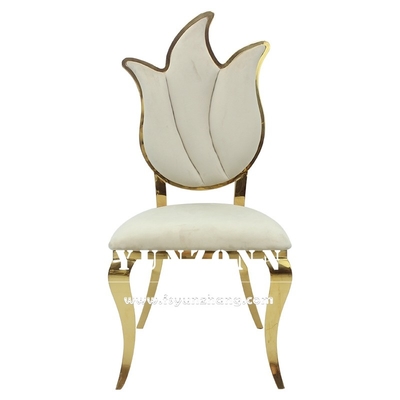 Chaise royale l'épousant arrière 49X56X107cm de meubles de chaise de conception de fleur haute