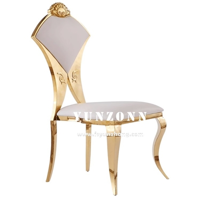 Chaise de mariage en forme d'éventail pour hôtel Banqeut, dossier de chaise en acier inoxydable, nouveau design
