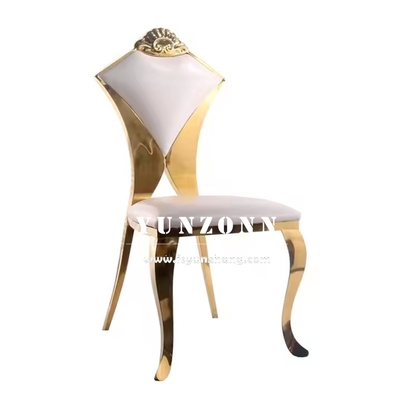 Chaise de mariage en forme d'éventail pour hôtel Banqeut, dossier de chaise en acier inoxydable, nouveau design