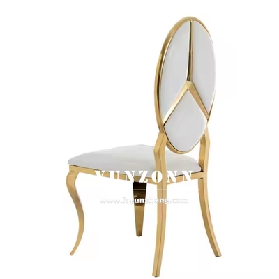Vente à chaud Benz design de luxe meubles de salle à manger doré chaise de banquet en acier inoxydable