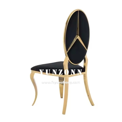 Vente à chaud Benz design de luxe meubles de salle à manger doré chaise de banquet en acier inoxydable