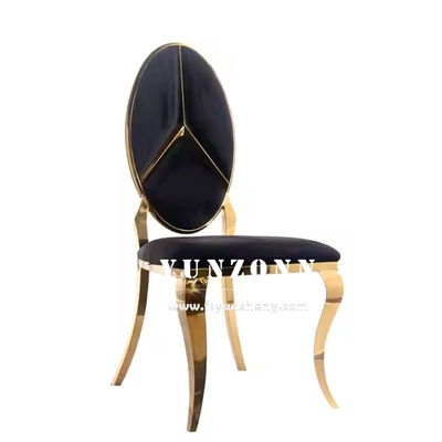 Vente à chaud Benz design de luxe meubles de salle à manger doré chaise de banquet en acier inoxydable