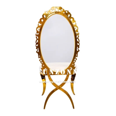 Fancy acrylique tournesol Retour or Chaise de salle à manger à domicile empilage chaise de mariage en acier inoxydable pour hôtel banquet partie utilisée
