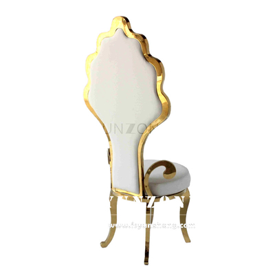 Chaise trône de mariage haute en or inoxydable pour mariée et marié