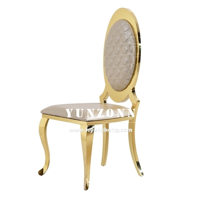 Événements Hôtel en or en acier inoxydable Banquet Mariage Chaise à manger