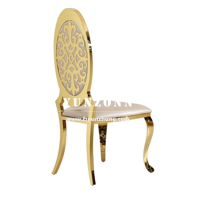 Événements Hôtel en or en acier inoxydable Banquet Mariage Chaise à manger