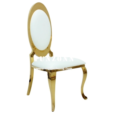 Événements Hôtel en or en acier inoxydable Banquet Mariage Chaise à manger