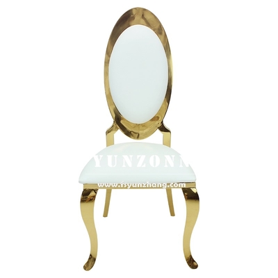 Événements Hôtel en or en acier inoxydable Banquet Mariage Chaise à manger