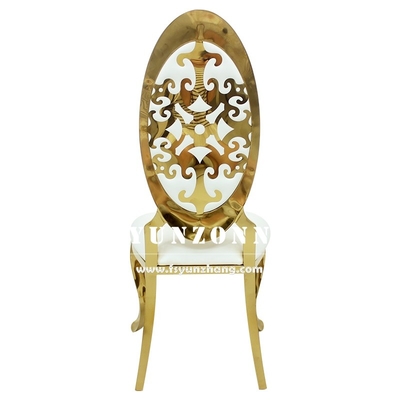 Événements Hôtel en or en acier inoxydable Banquet Mariage Chaise à manger