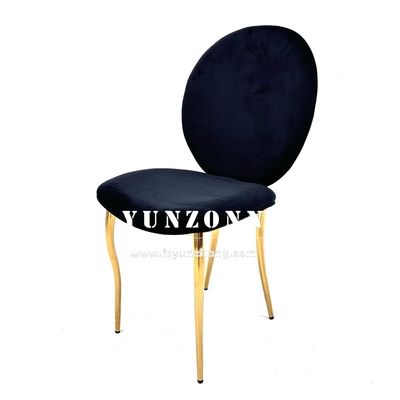 Chaise de banquet en acier inoxydable doré du marché de gros de Dubaï, chaise de salle à manger de luxe d'hôtel avec accoudoir Royal Lion