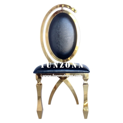 Meubles d'hôtel de luxe à Dubaï bon marché en gros or en acier inoxydable banquet chaise de mariage pour la fête d'événement