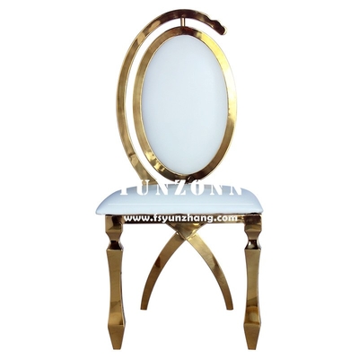 Meubles d'hôtel de luxe à Dubaï bon marché en gros or en acier inoxydable banquet chaise de mariage pour la fête d'événement